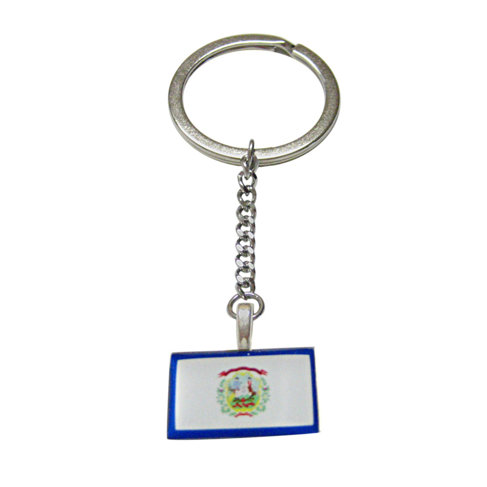 West Virginia State Flag Pendant Keychain